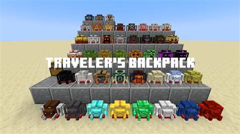 traveler's backpack abilities  which represent various creatures and blocks